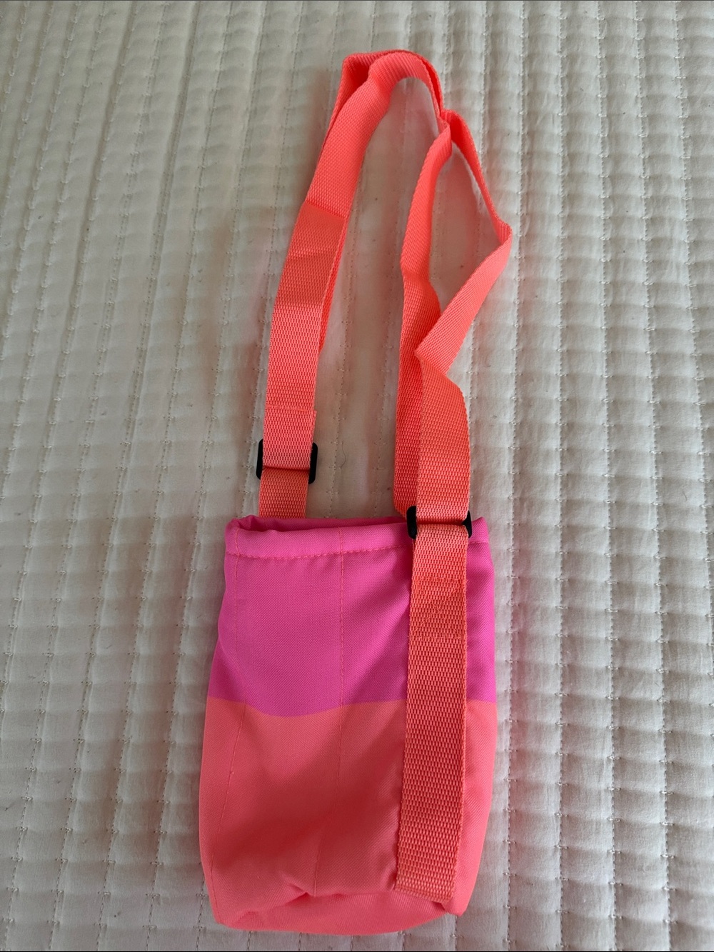 Pink and Orange Small Crossbody Water Bottle Holder